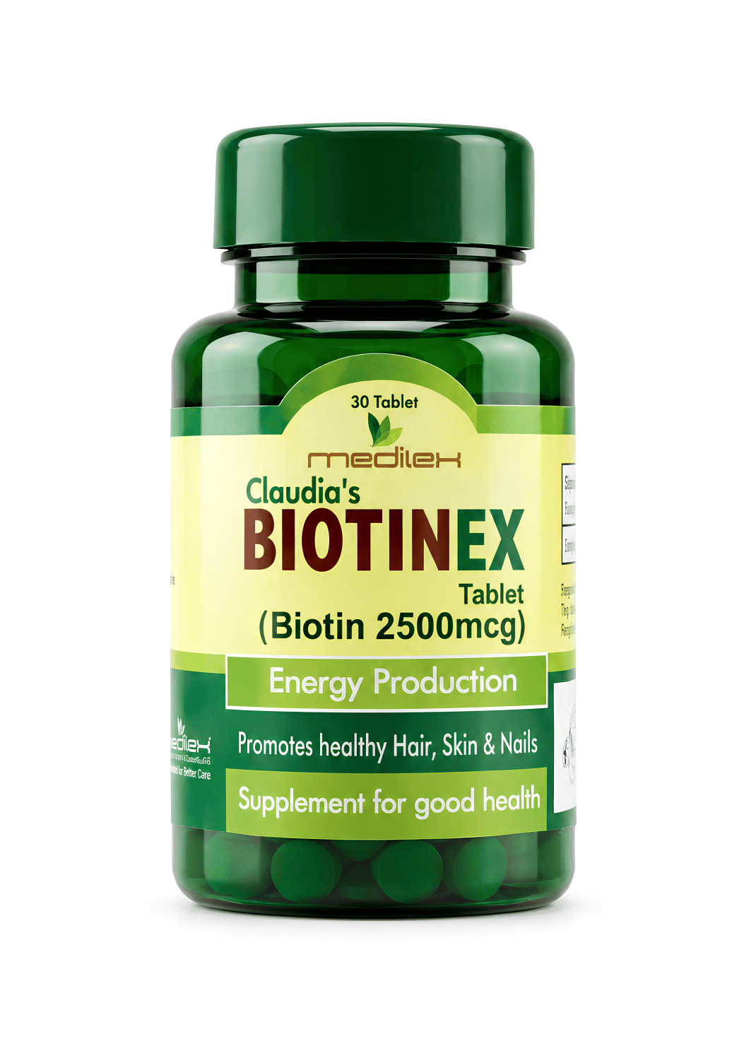 Claudia’s Biotinex 2500mcg – Biotin Tablets (30 Tablets) | Medilex